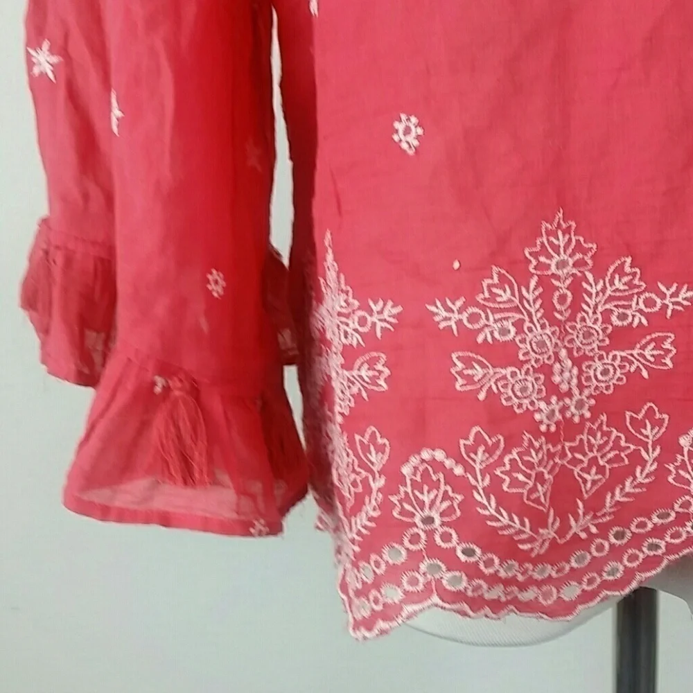 AMERICAN EAGLE OUTFITTERS l Crop Sheer Boho D7 - Picture 5 of 7